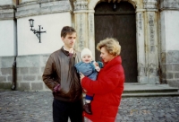 With her husband and daughter in the 90s in Frýdlant