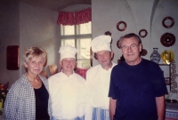 Miloš Forman in the castle kitchen