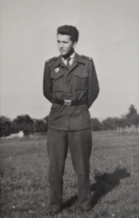 Bohuslav Jirásek during his military service (1957)