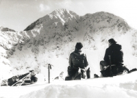 Winter crossing of the Roháče Mountains. Undated