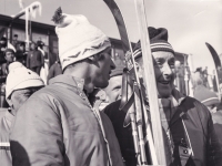 Ladislav Rygl with his father at the 1970 Nordic Combined World Championship in the High Tatras