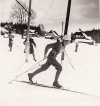 Ladislav Rygl at school competitions in Harrachov in 1960