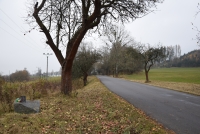 The memorial was erected in 2011 at the site of the fatal accident of the witness's father, František Stránský Sr.