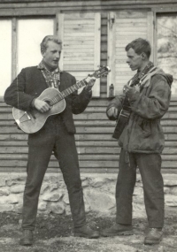 Guitarist Petr Tyráček, 1964