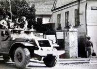 Soviet tanks in Blovice, August 1968 (photo by M. Navrátil)