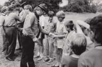 Scout oath in the Scout organization in Veselí, Na Jezeře in Veselí nad Moravou, 29 June 1990