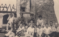 On Králický Sněžník with Polish soldiers, Helma on the top right, 1958