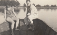 Sister Ivana with father Štěpán Machart, 1957 