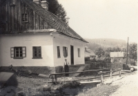 Her father Koloman Sailer at his family home in Moravský Karlov, where Marie still lives today, early 1960s
