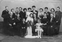 Wedding - Jiřina Grulichová and Josef Sokol, 1957, Vyškov