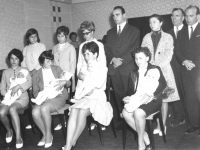 Mother with little Jarmila at the welcoming citizens ceremony (the third one from the left) 
