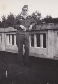 Václav Kalivoda during his compulsory military service, 1966–1968