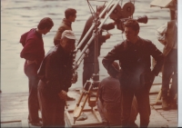 A photo taken during filming