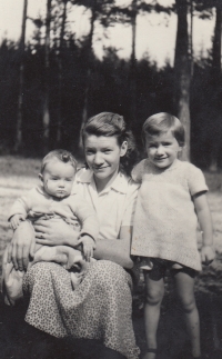 Witness' mother and her younger brother. 1951