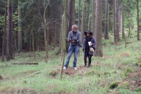 Vera Lacková over Spělkov village during the making of the documentary How I Became a Partisan, about 2020 nebo 2021.