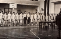 Witness at the fencing competition in Litoměřice, circa 1966