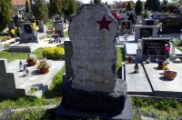 Grave of Soviet prisoners of war at the cemetery in Obříství, 2022