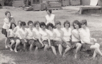 Training for the 1970 Spartakiada, Zlata Kalousová on the far right