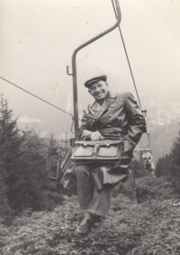 Her father František in Krkonoše, ca. 1960