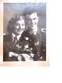 Wedding photo of Ludmila and Jan Voráček, 1954