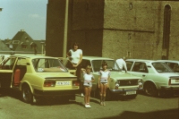 Marta Pechová on a trip with her daughters, the elder Martina and the younger Pavlína, around the middle of the 1980s