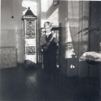 Ernst Franke on his first school day. 1959