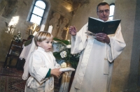 Witness at the wedding in the church of St. Bartholomew in Prague-Kyje, 2010