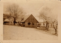 The house of grandparents Františka and August Flousek's  in Bukowina, which they had to leave after the war