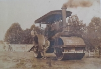 Grandfather Novák, road construction worker