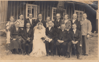 Wedding of Zofia Flousek from Bukowina and Reinhold Zwikirsch from Strausseney (today Pstrążna)