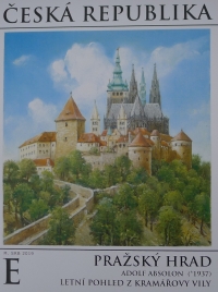 Návrh známky s motivem Pražského hradu v létě