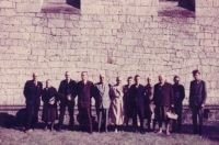 Pastor Hoffmann's visit to Pstrążna in 1956 (Pastor Hoffmann never forgot the parish in Pstrążna and visited it several times)