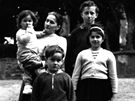 Family photo - Jan with his mother, the tallest Ivan, Eliška and Michal, 1954