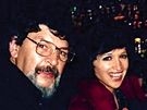 Eliška Krausová with her husband, Paris, 1994