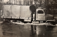 1962, Ukrajina, cvičení, ukázka brodění