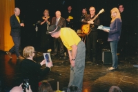 Semafor Theatre show celebrating Jiří Grygar’s 80th birthday; the last photograph of Věra Čáslavská, 2016