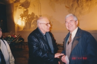 With Stanislav Krátký, a bishop of the dissenting church, 30 November 2002