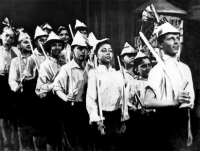 Carmen, theatre in Ústí nad Labem, Václav in front, 1950s