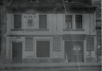 Corner shop and coffee roasting house in Přemyslová Street, run by the uncle Josef