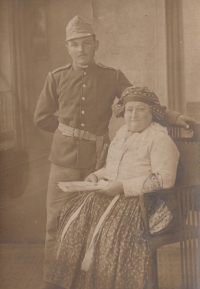 Josef Konečný, brother of his grandfather Antonín Konečný, died in the First World War on the Eastern Front