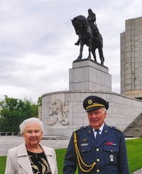 His father receiving the Golden Linden Decoration of the Ministry of Defence of the Czech Republic, Prague, 2014

