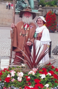 The Horal Krkonoše folklore ensemble en route to a show in Sweden, circa 2021