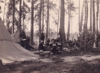 Father Antonín at the First Czechoslovak Republic military manoeuvres