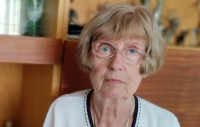 Erika Loudová in her apartment in Jablonec nad Nisou, June 2022