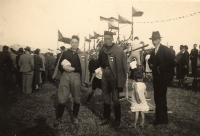 The contemporary witness's father František Janděra (on the left) at a Sokol meeting