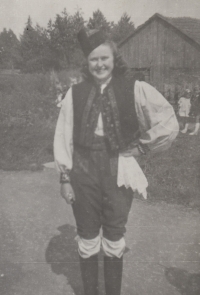 Miroslava Molíková in male costume