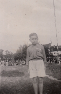 Vladimír Kulhánek as a member of Sokol in 1948