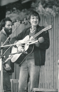 At the music festival in Svojšice, 1985