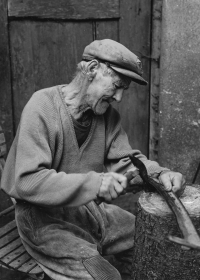 Vlasta Matoušová's grandfather Jiří in Horní Branná at the end of the 1970s