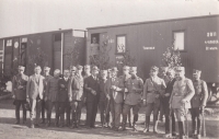 Deputation in front of the legion train